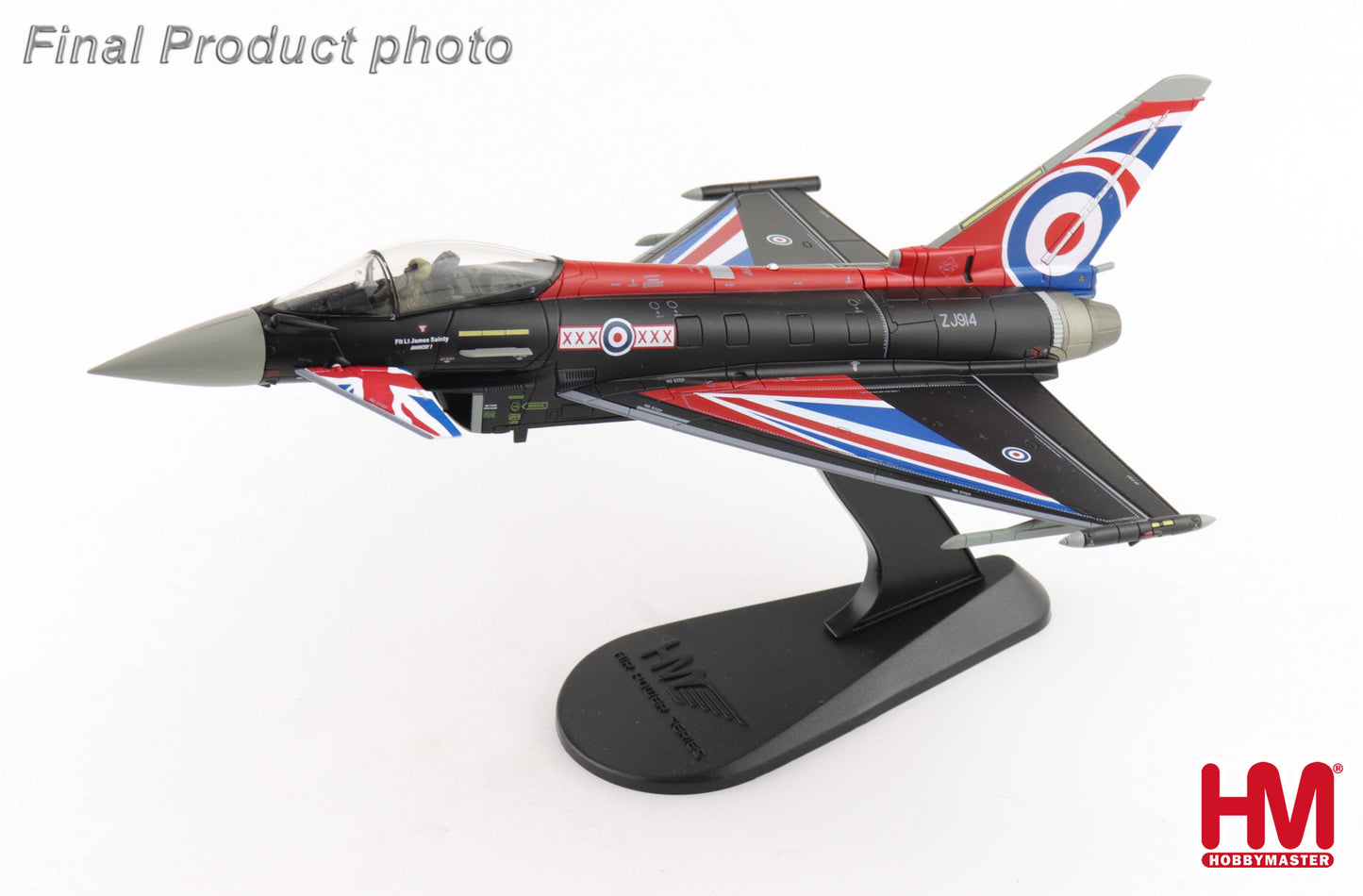 1/72 Eurofighter Typhoon "Blackjack" ZJ914 RAF 2021 (with Generic Box 2 x Empty Pylon 1 x Center Fuel Tank)