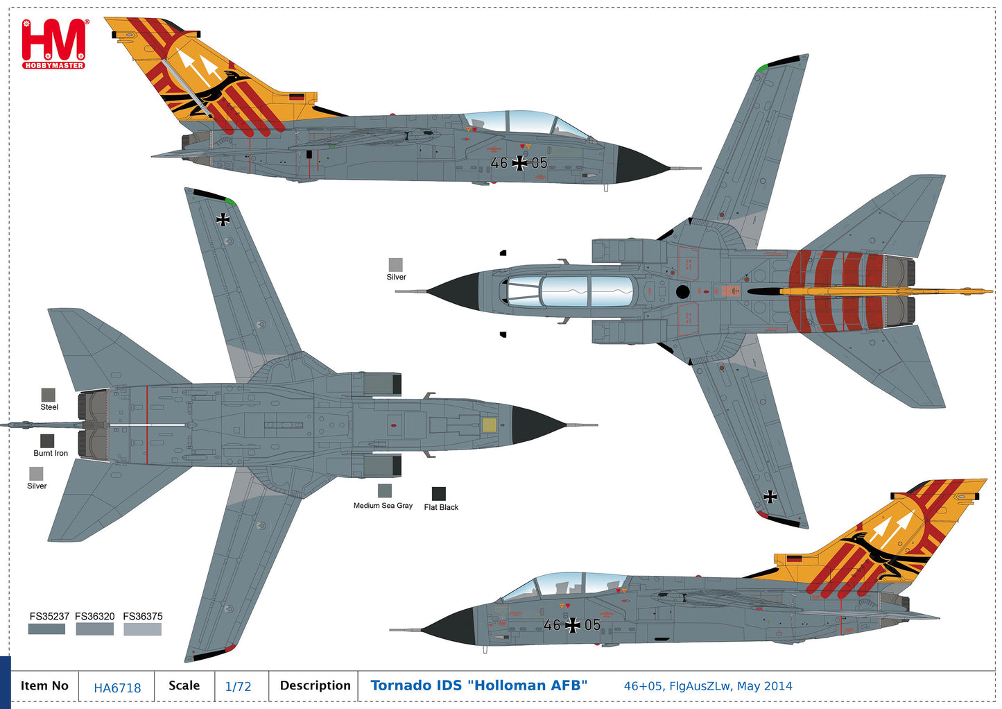 1/72 Tornado IDS "Holloman AFB" 46+05 FlgAusZLw May 2014