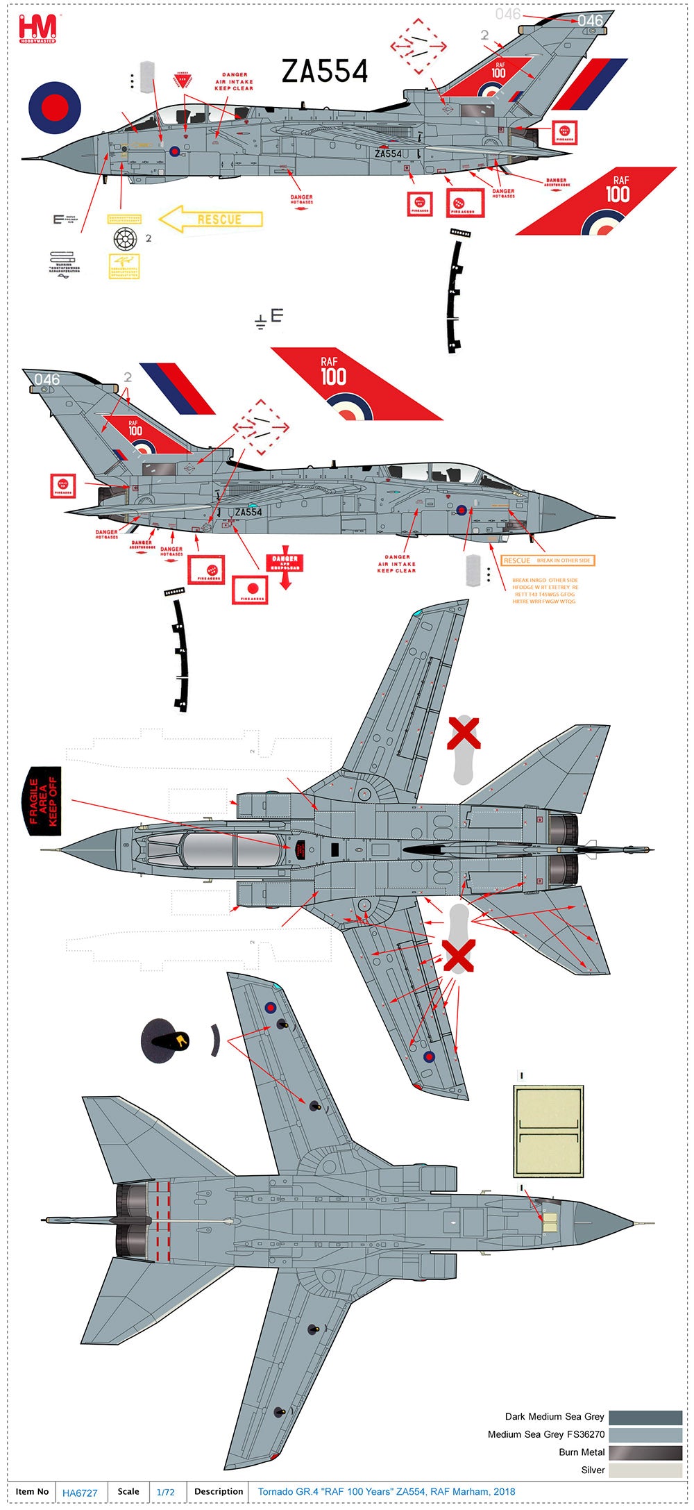 1/72 Tornado GR. 4 “RAF 100 Years� ZA554 RAF Marham 2018