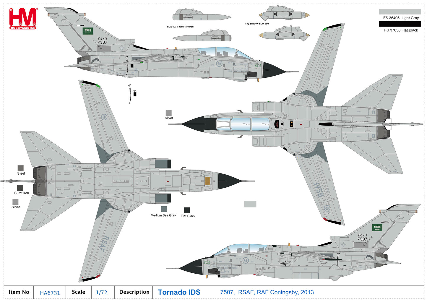 1/72 Tornado GR.1 7507 75th Sqn. RSAF Coningsby AB 2013