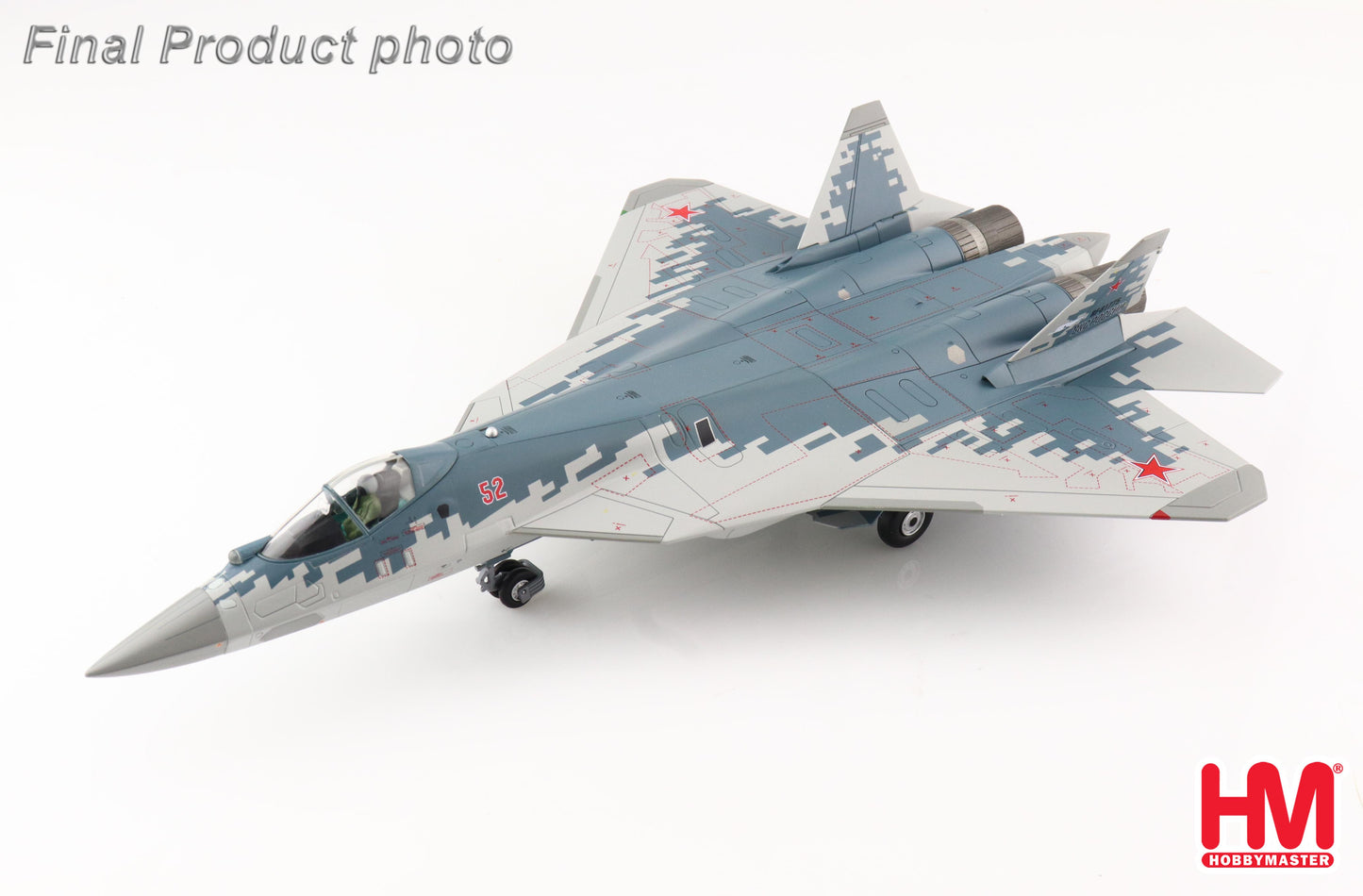 1/72 Su-57 Stealth Fighter Red 52 Russian Air Force 2022 (with 4 x KH-59MK2 Missiles)