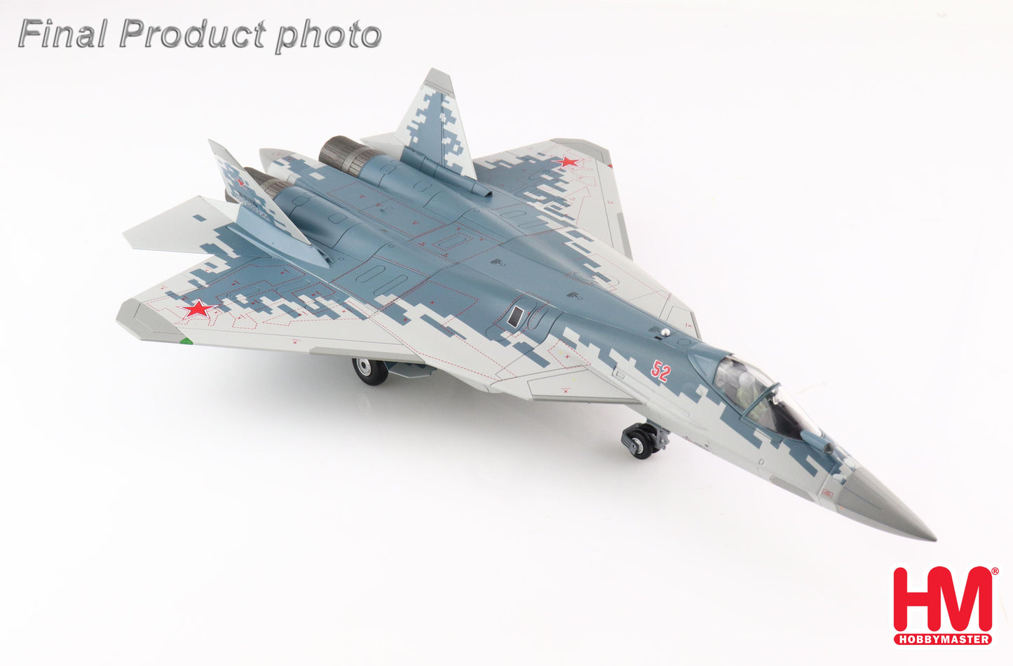 1/72 Su-57 Stealth Fighter Red 52 Russian Air Force 2022 (with 4 x KH-59MK2 Missiles)