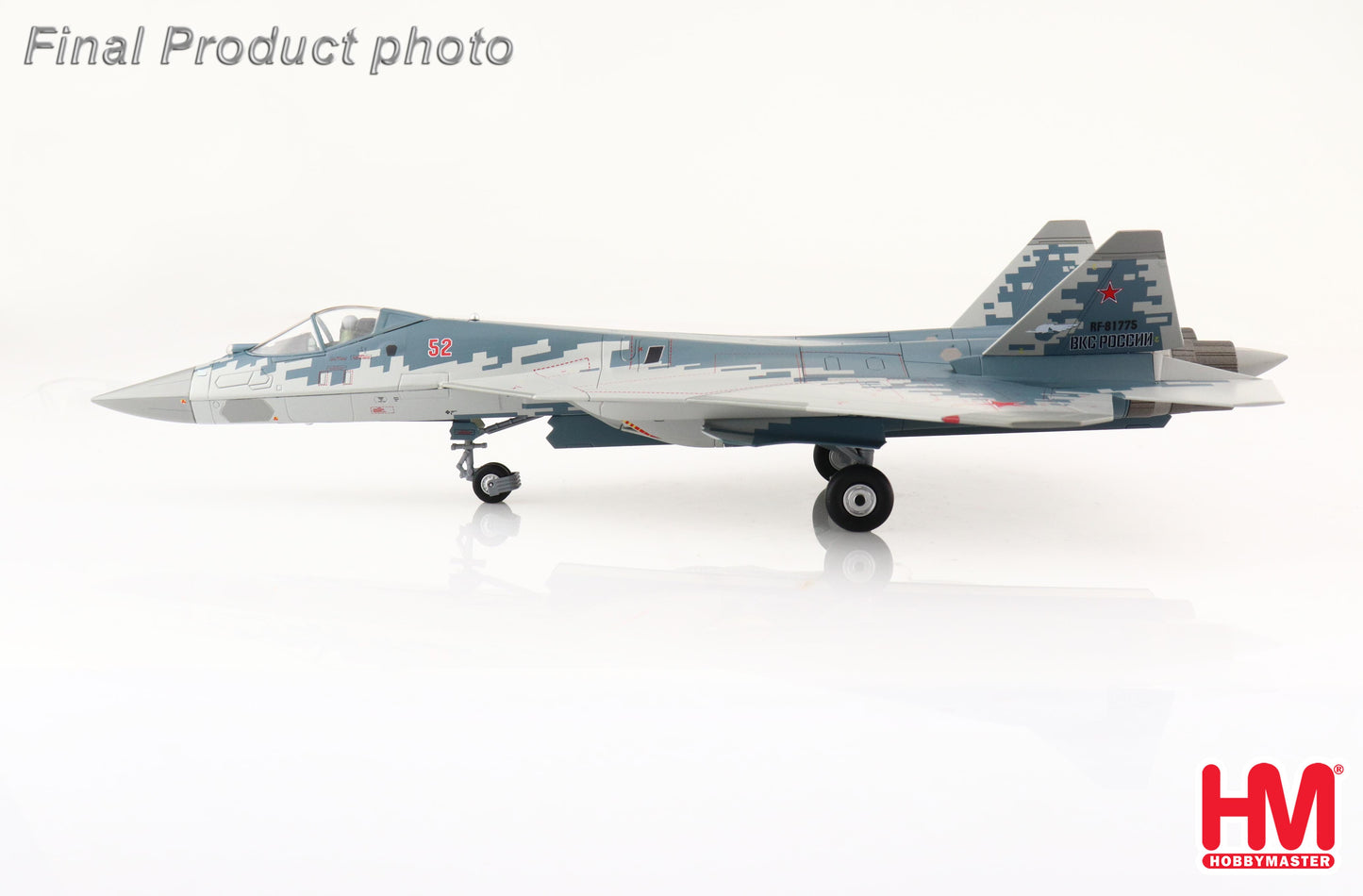 1/72 Su-57 Stealth Fighter Red 52 Russian Air Force 2022 (with 4 x KH-59MK2 Missiles)
