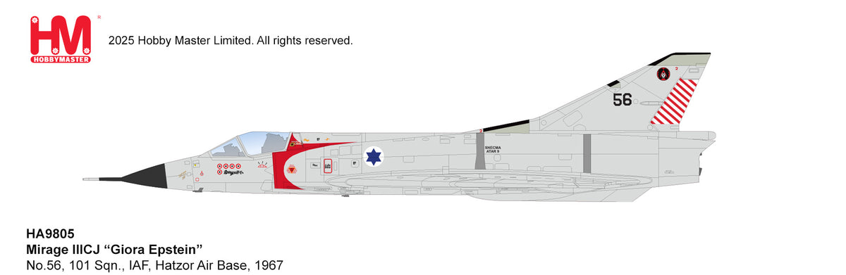 1/72 Mirage lllCJ "Giora Epstein" No.56101 San..lAF Hatzor Air Base1967