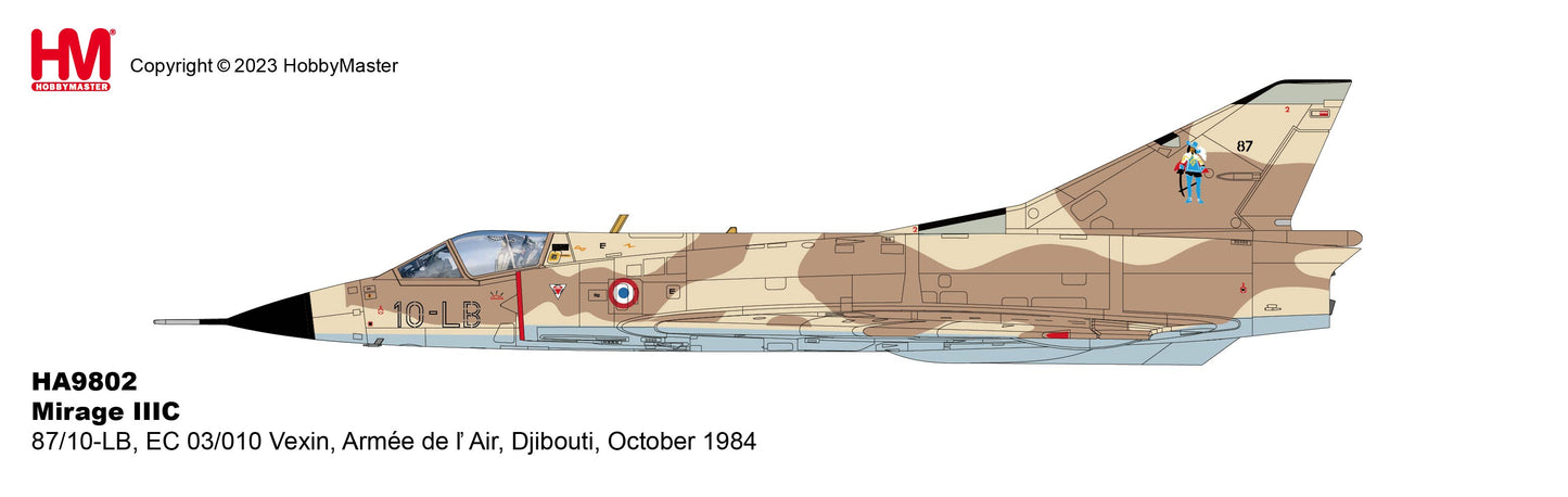 1/72 Mirage IIIC 87/10-LB EC 03/010 Vexin Armée de ľ Air Djibouti October 1984