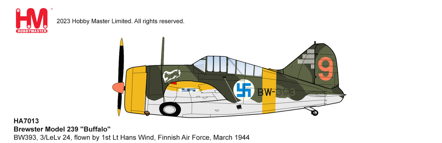 1/48 Brewster Model 239 "Buffalo" BW393 3/LeLv 24 flown by 1st Lt Hans Wind Finnish Air Force March 1944