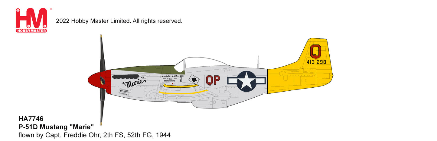 1/48 P-51D Mustang "Marie" flown by Capt. Freddie Ohr 2th FS 52th FG 1944