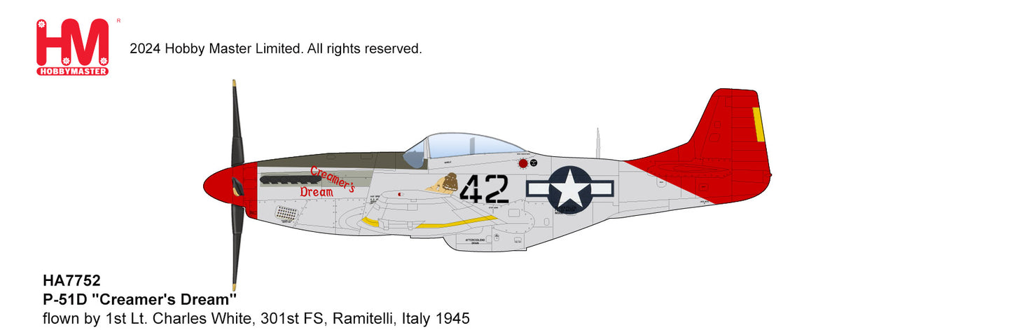 1/48 P-51D "Creamer's Dream" flown by 1st Lt. Charles White 301st FS Ramitelli Italy 1945