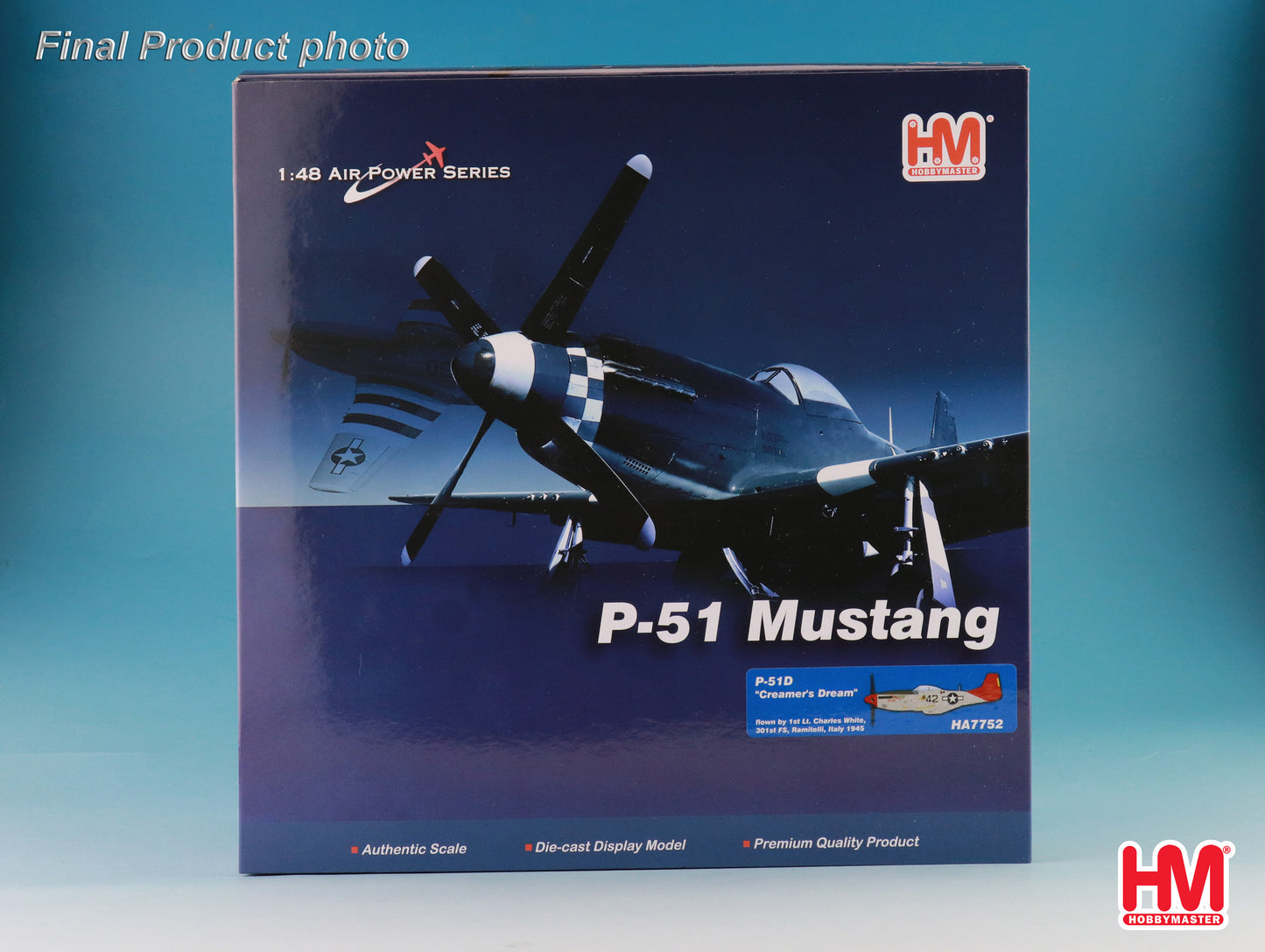 1/48 P-51D "Creamer's Dream" flown by 1st Lt. Charles White 301st FS Ramitelli Italy 1945