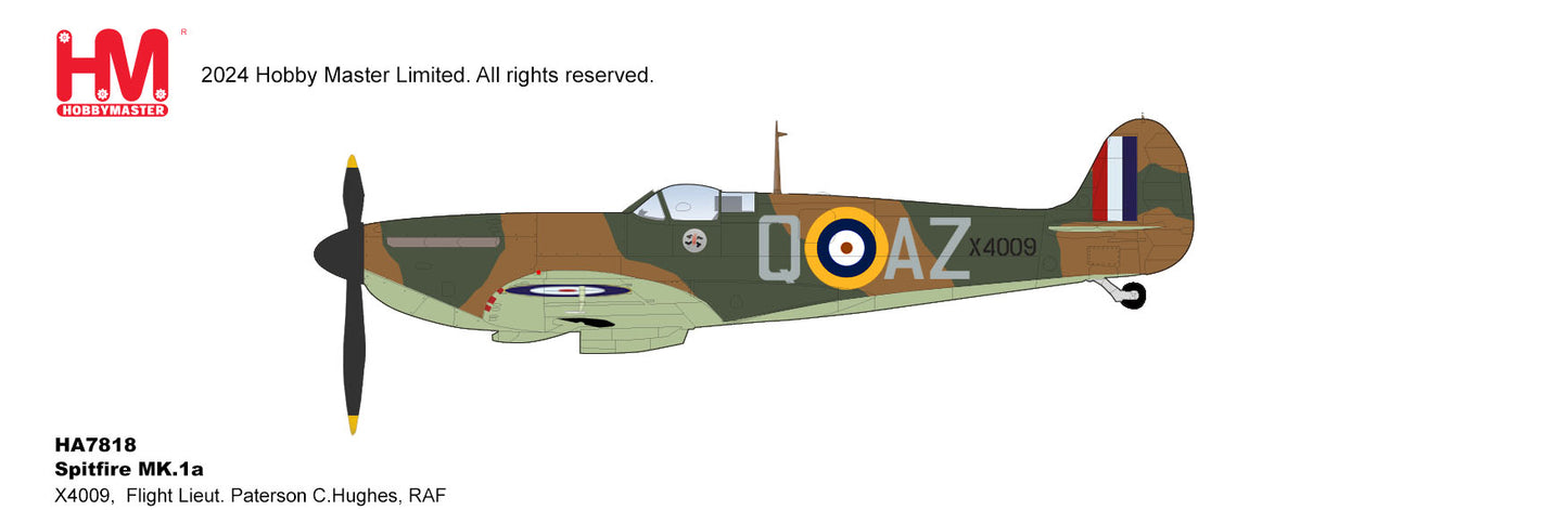 1/48 Spitfire MK.1a X4009 Flt Lt P C Hughes RAF 1940