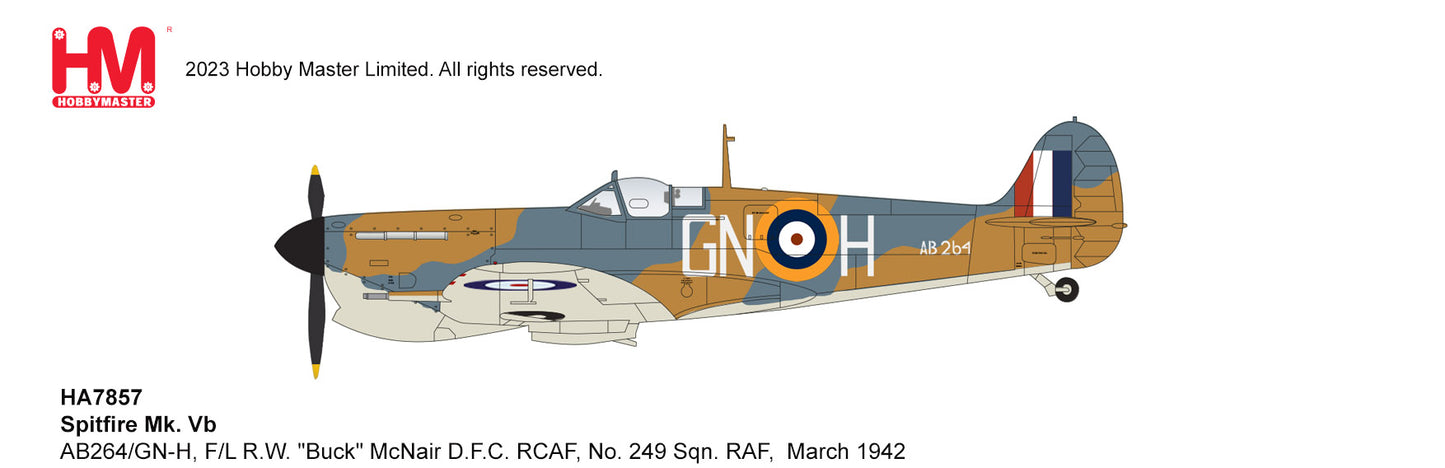 1/48 Spitfire Mk. Vb GN-H fown by Robert "Buck" McNair (RCAF) No. 249 (Gold Coast) Sqn. RAF Malta March 1942