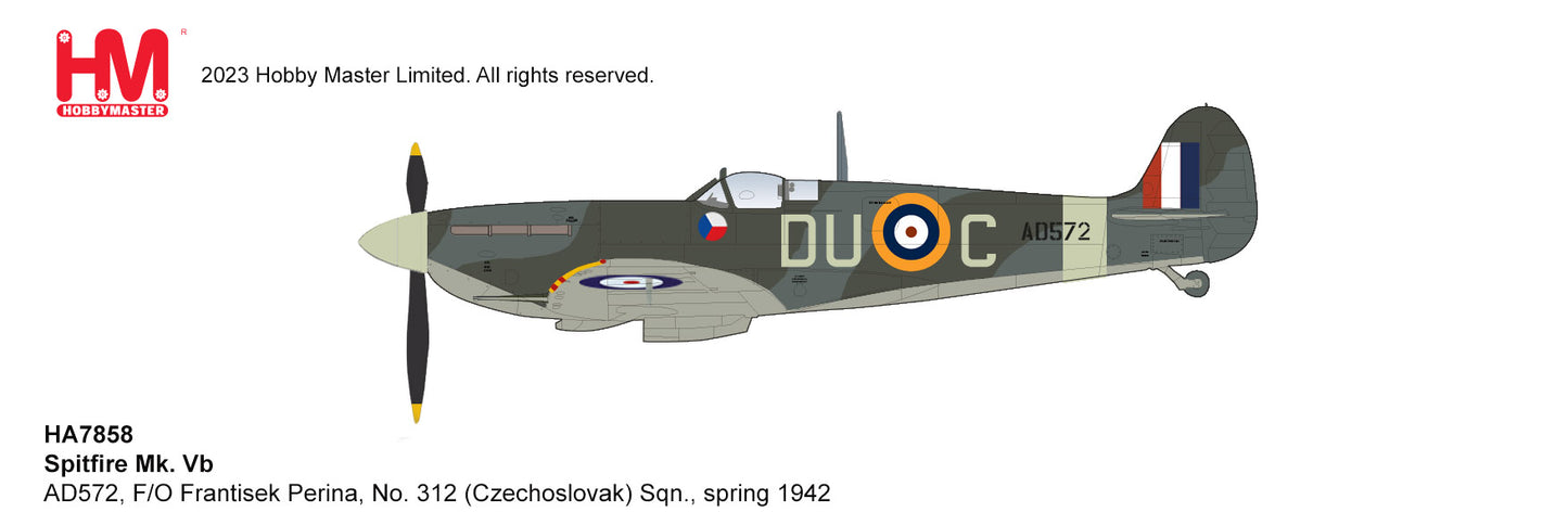 1/48 Spitfire Mk. Vb AD572 F/O Frantisek Perina No. 312 Sqn. Spring 1942