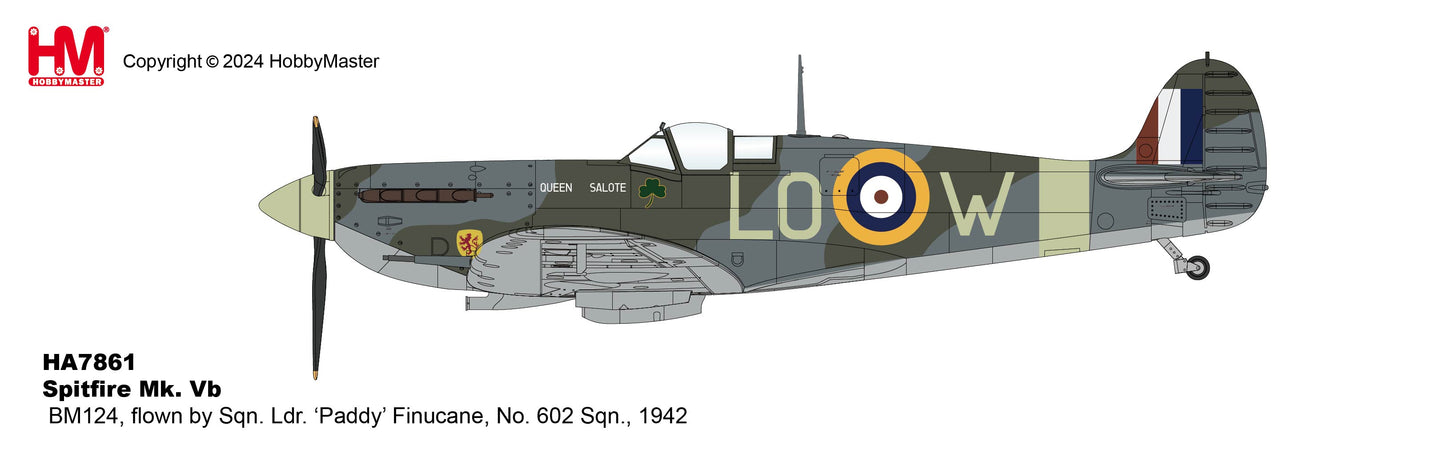1/48 Spitfire Mk. Vb BM124 flown by Sqn. Ldr. 'Paddy' Finucane No. 602 Sqn. 1942