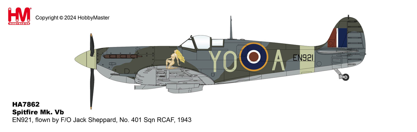 1/48 Spitfire Mk. Vb EN921 flown by F/O Jack Sheppard No. 401 Sqn. (RCAF) 1943