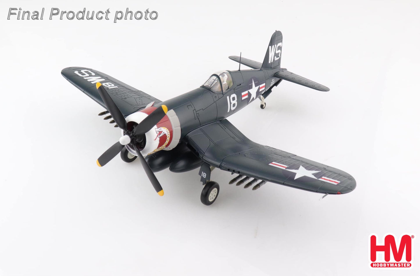 1/48 F4U-4 Corsair White 18 VMF-323 "Death Rattlers" USS Sicily June 1951 (with 8 HVAR Rockets)
