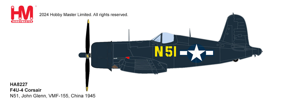 1/48 F4U-4 Corsair N51 John Glenn VMF-155 China 1945