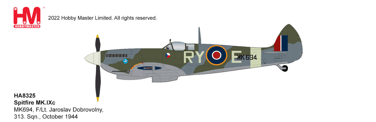 1/48 Spitfire Mk.IXc MK694 flown by F/Lt. Jaroslav Dobrovolny 313 Sqn. Oct 1944