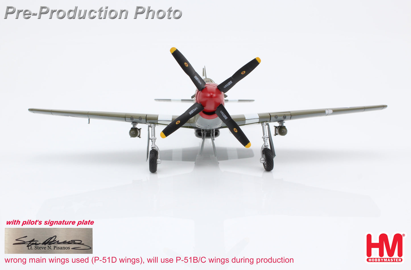 1/48 P-51B Mustang "Steve Pisanos" (Special Edition) 36798 4th FG 334th FS May 1944 (with Pilot's Signature Plate)