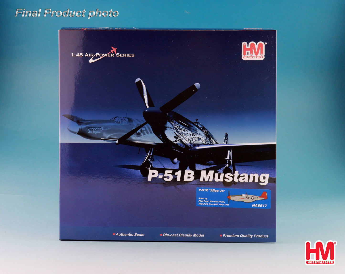 1/48 P-51C "Alice-Jo" flown by Pilot Capt. Wendell Pruitt 302nd FS Ramitelli Italy 1944