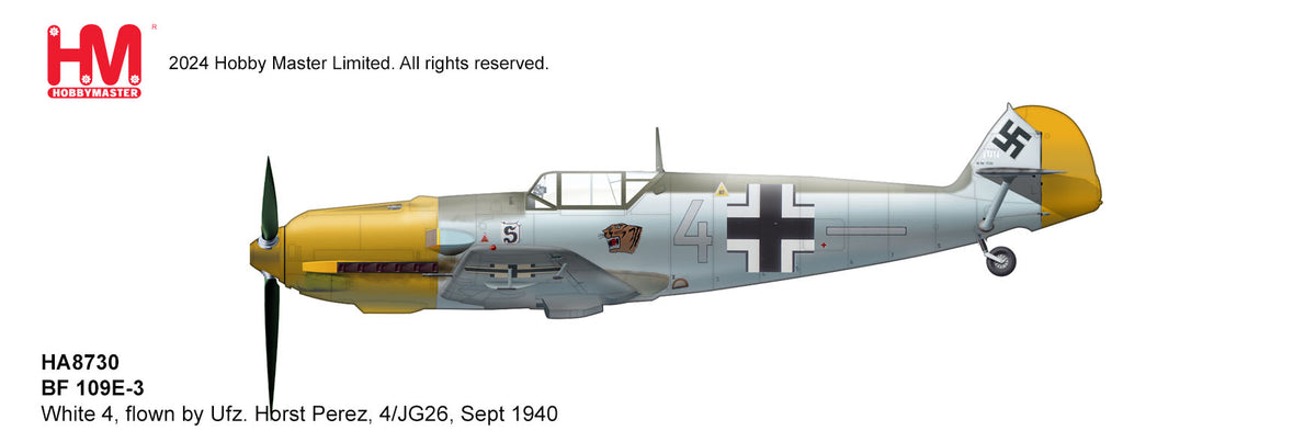 1/48 Bf-109E-3 "Ufz. Horst Perez" White 4 4/JG 26 Sept 1940