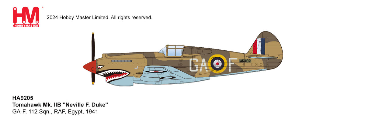 1/48 P-40B/C Tomahawk Mk. IIB "Neville F. Duke" GA-F 112 Sqn. RAF Egypt 1941