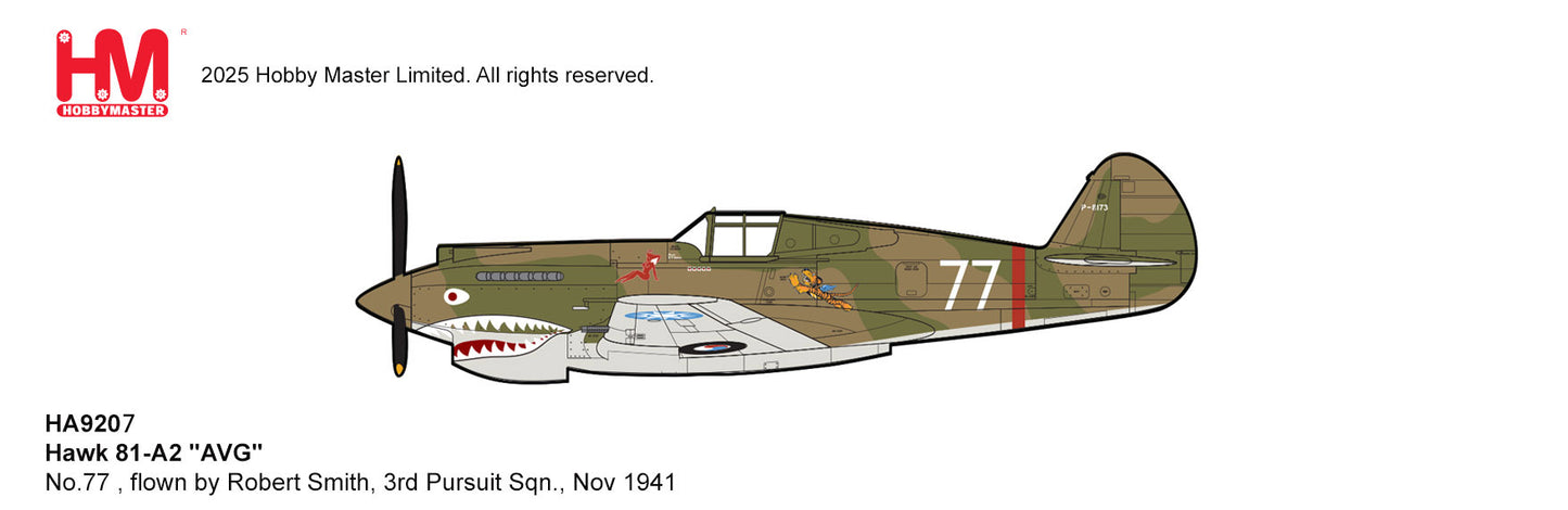 1/48 P-40B/C Hawk 81-A2 "AVG" No.77 flown by Robert Smith 3rd Pursuit Sqn. Nov 1941