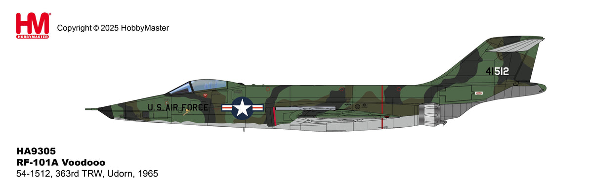 1/72 RF-101A Voodoo 54-1512 363rd TRW Udorn 1965