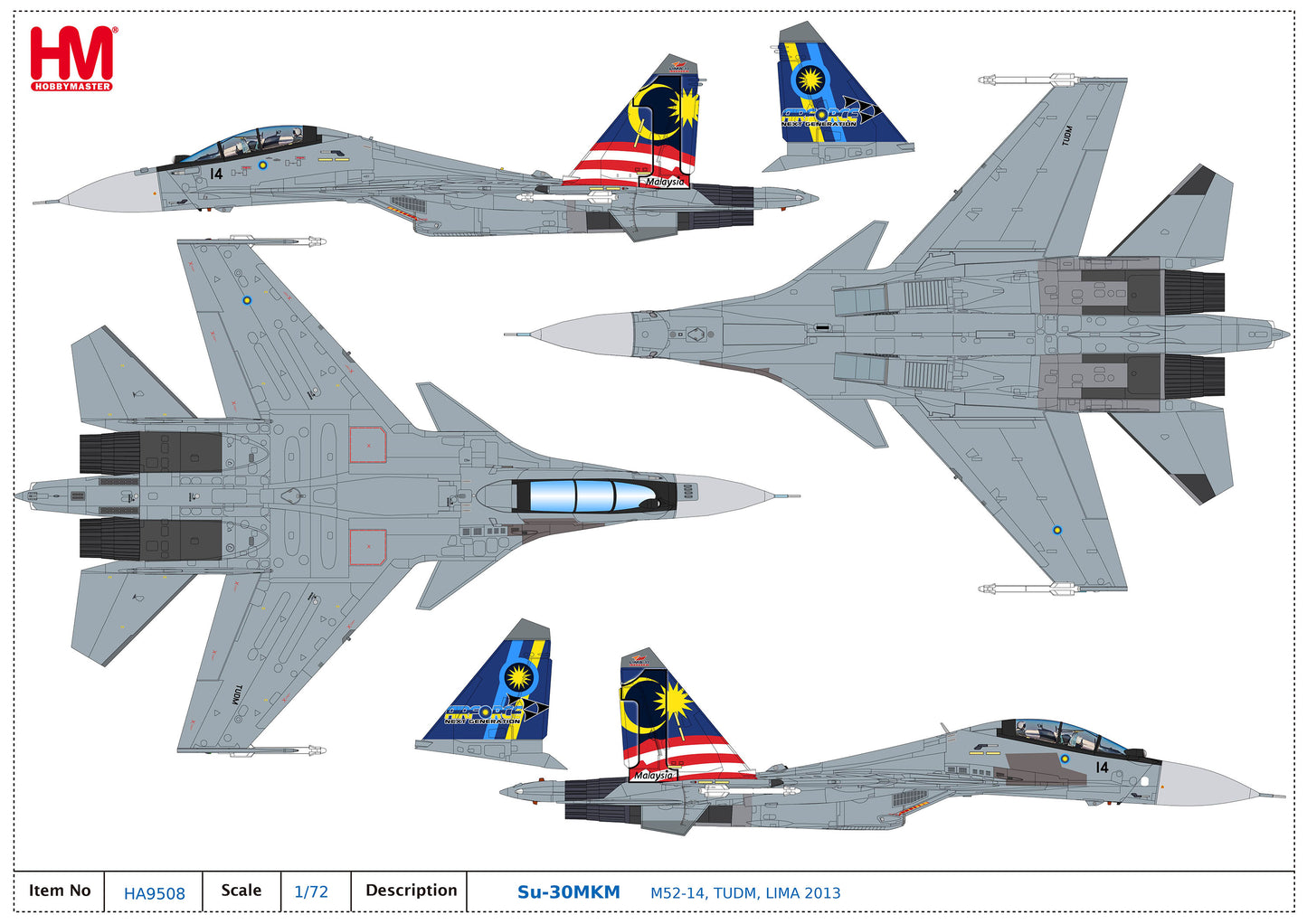1/72 Su-30MKM M52-14 TUDM LIMA 2013