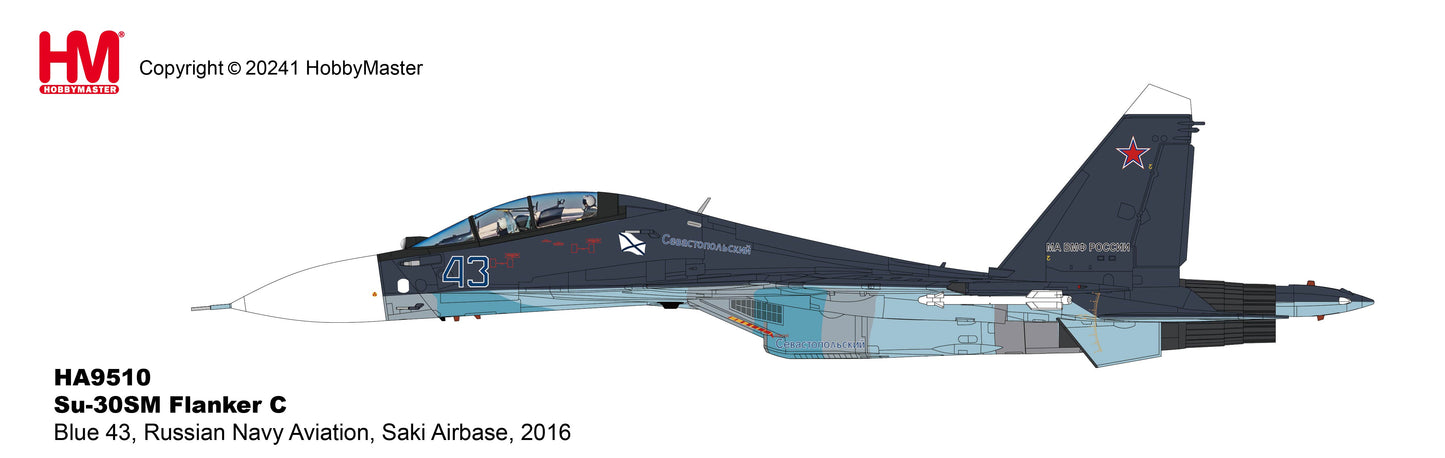 1/72 Su-30SM Flanker C Blue 43 Russian Navy Aviation Saki Airbase 2016