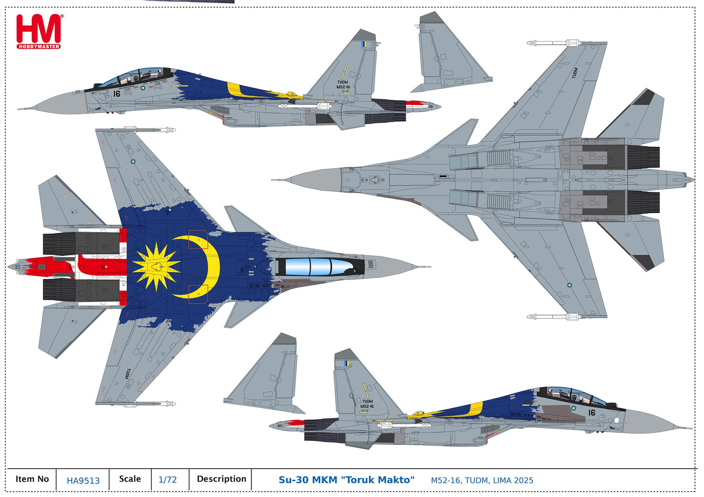 1/72 Su-30 MKM "Toruk Makto" M52-16 TUDM LIMA 2025