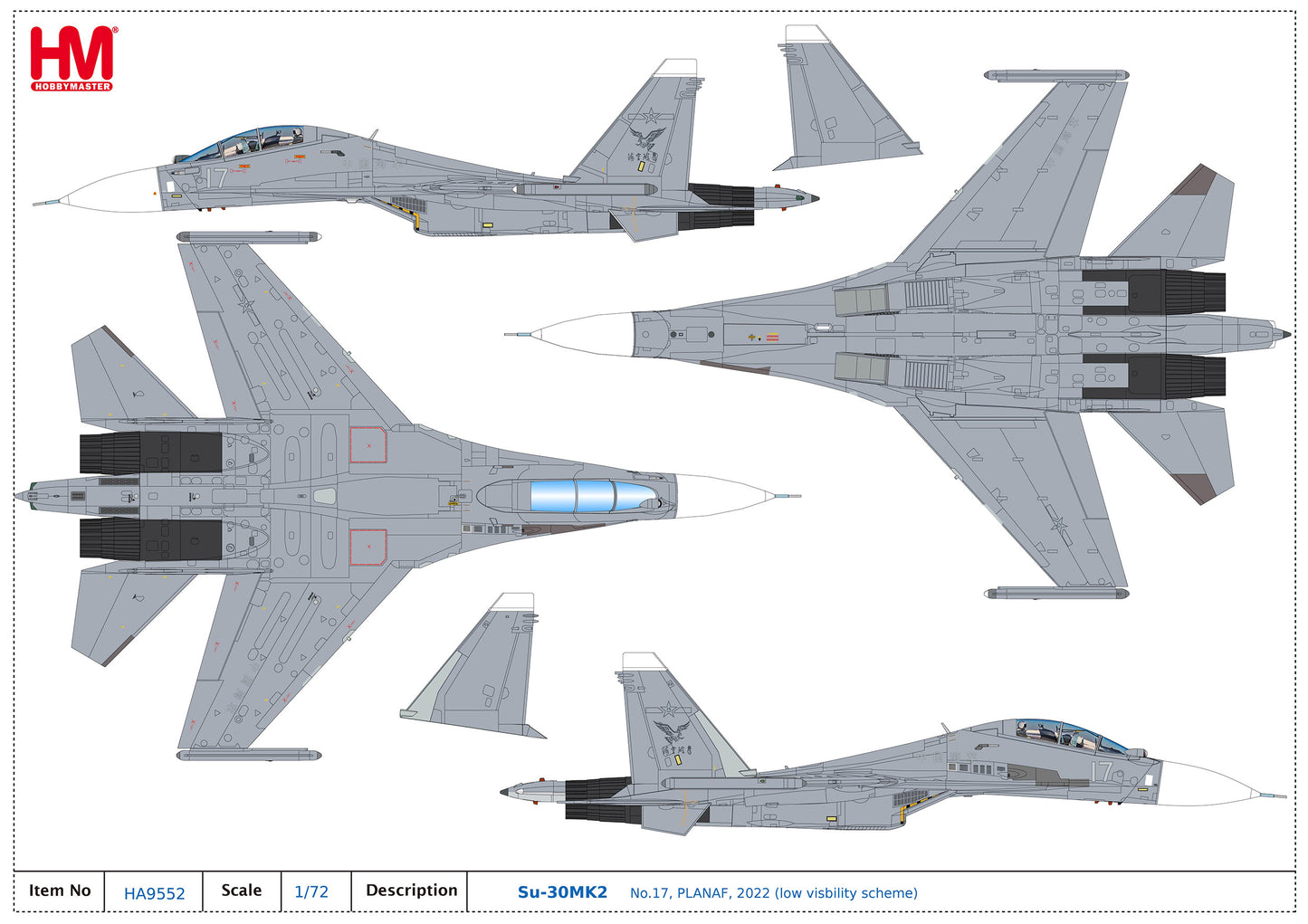1/72 Su-30MK2 No.17 PLANAF 2022 (Low Visibility Scheme)