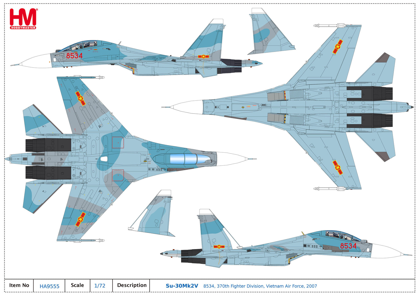 1/72 Su-30Mk2V 8534 370th Fighter Division Vietnam Air Force 2007