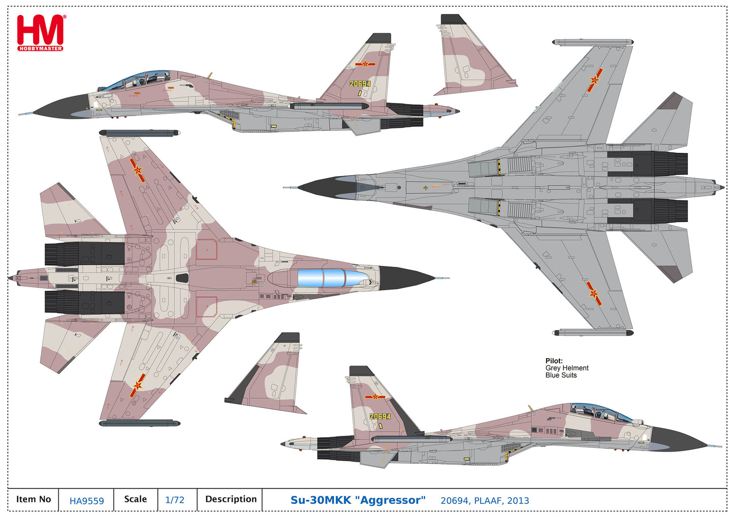 1/72 Su-30MKK "Aggressor" 20694 PLAAF 2013