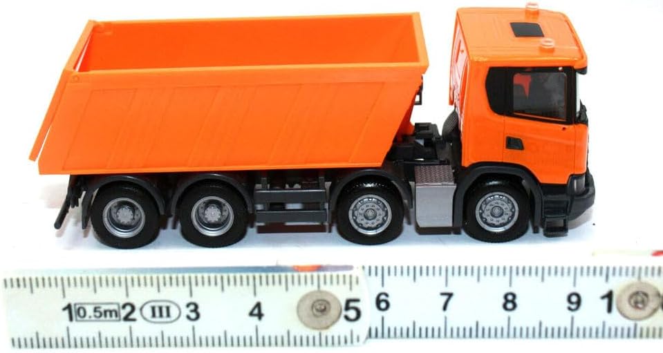 1/87 Scania CG 17 8×4 Dump Semitrailer Communal Orange