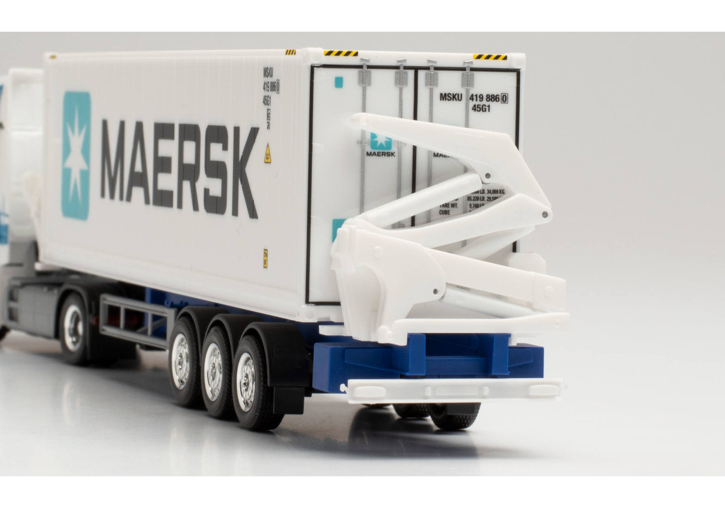 1/87 Mercedes-Benz Actros Gigaspace Hammar Container Sideloader Trailer "GDH / Maersk"