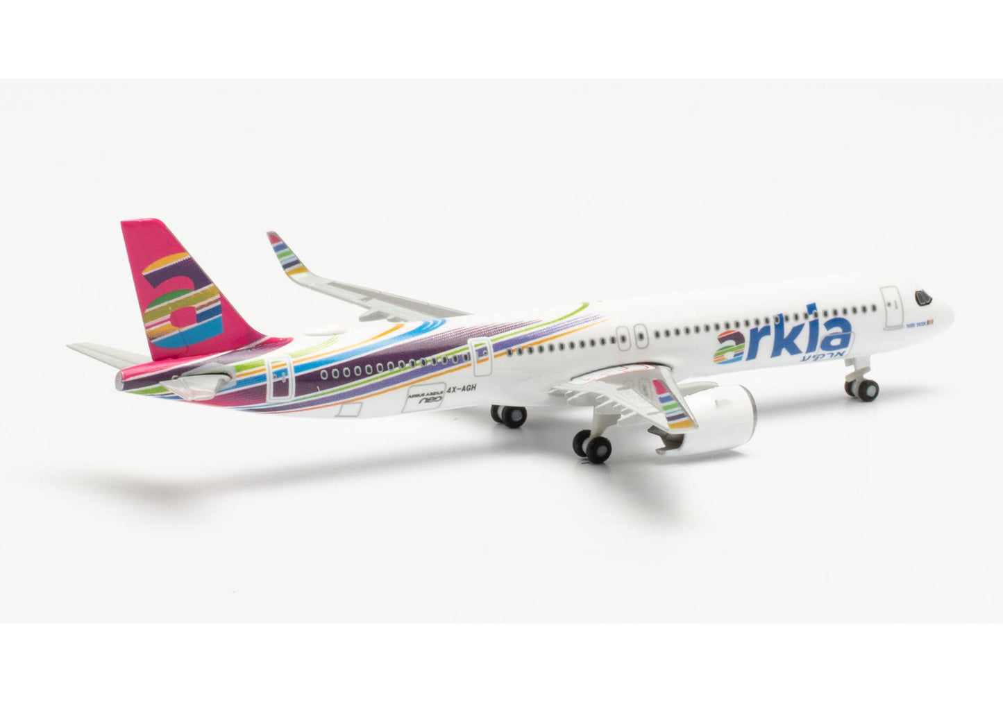 1/500 Arkia Israeli Airlines Airbus A321neo 4X-AGH Fuchsia Livery Variant