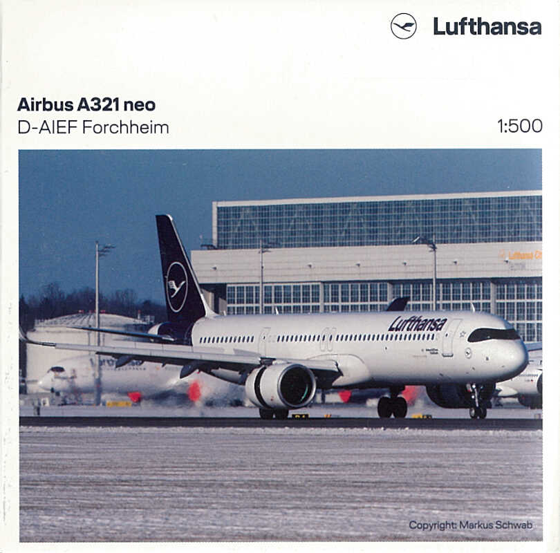1/500 Lufthansa Airbus A321Neo D-AIEF Forchheim