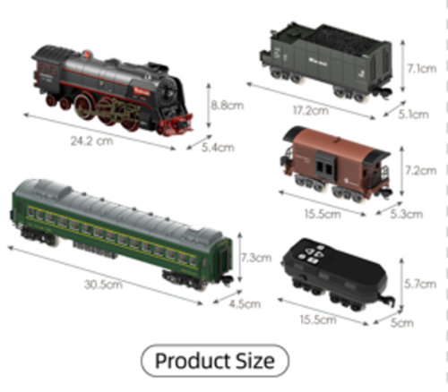 image3_RC Steam Train Set with Lights & Steam Effect - Classic Oval Track