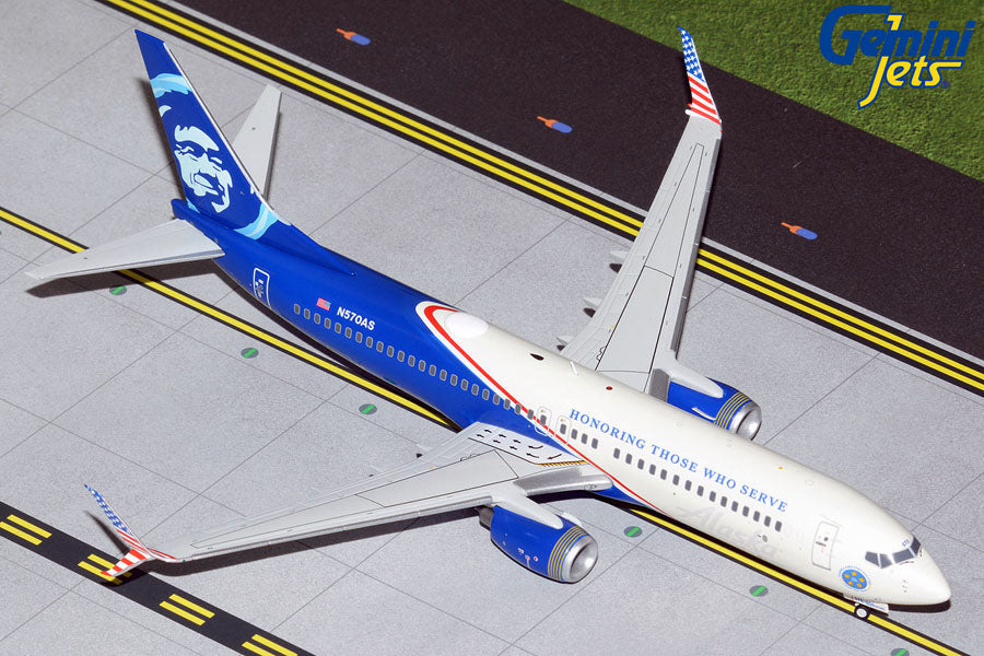 1/200 Alaska B737800S N570AS Honoring Those Who Serve