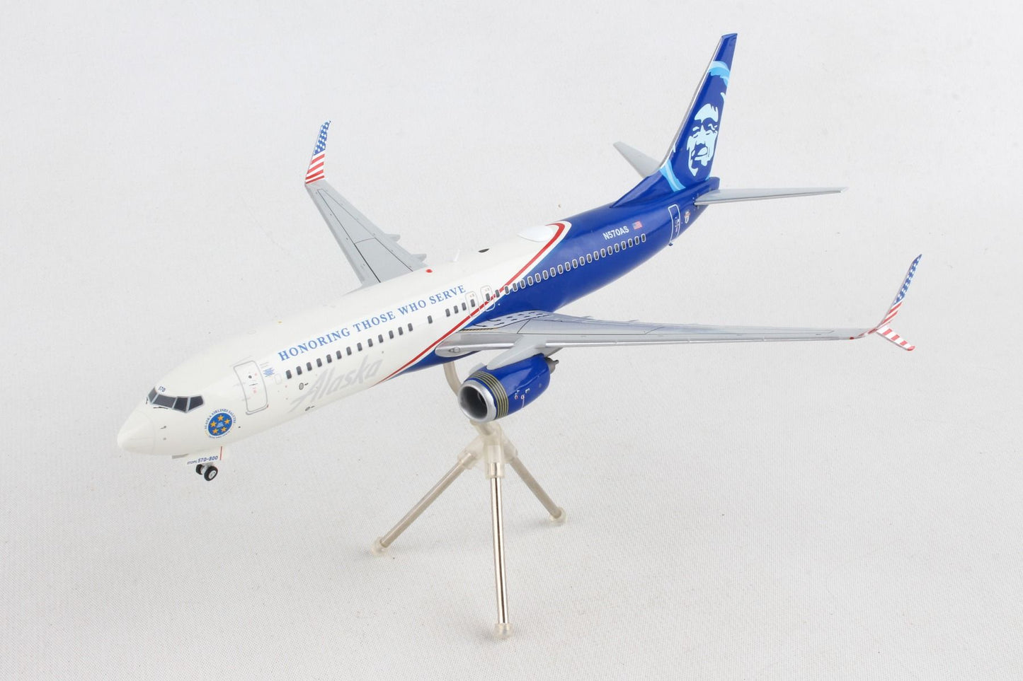 1/200 Alaska B737800S N570AS Honoring Those Who Serve
