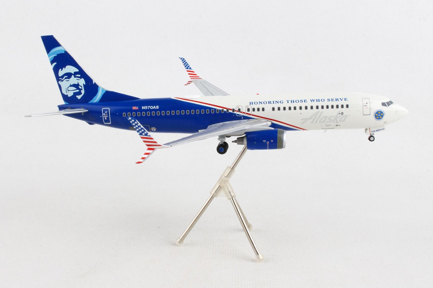1/200 Alaska B737800S N570AS Honoring Those Who Serve