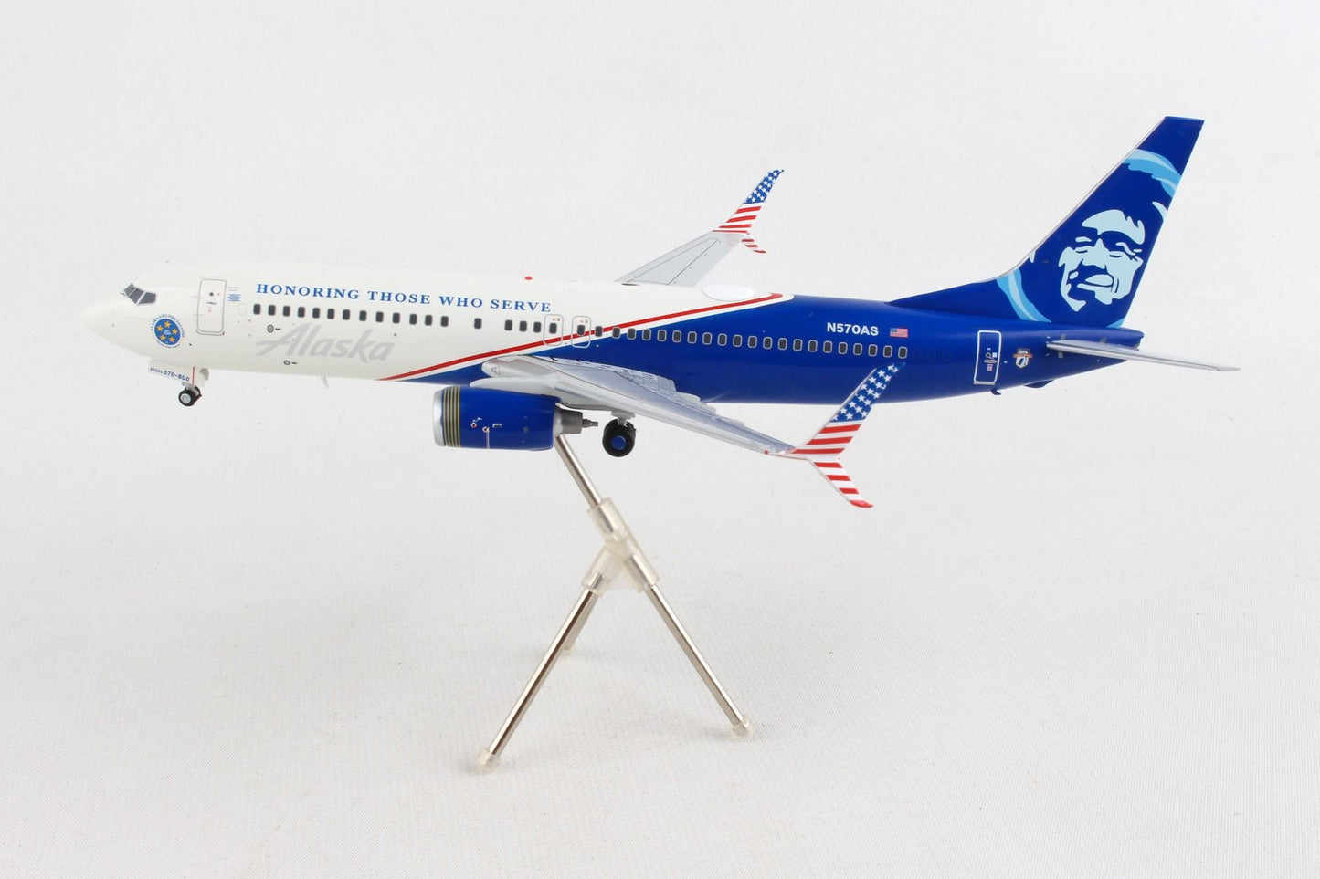 1/200 Alaska B737800S N570AS Honoring Those Who Serve