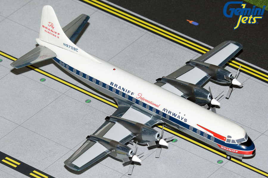 1/200 Braniff International L188A Electra N9709C (El Dorado Livery; Polished)