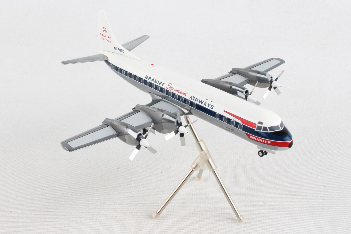 1/200 Braniff International L188A Electra N9709C (El Dorado Livery; Polished)