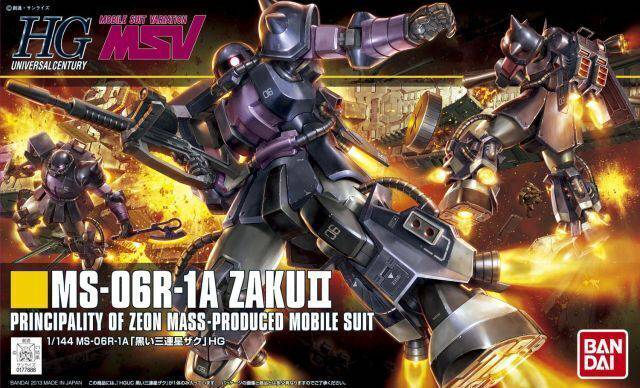 1/144 HGUC MS06R1A ZAKU II BLACK TRISTARS
