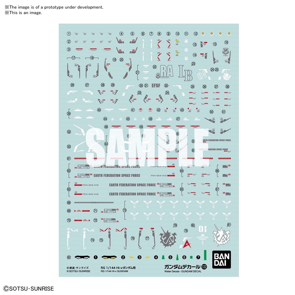 GUNDAM DECAL132 RG 1/144 Hi GUNDAM