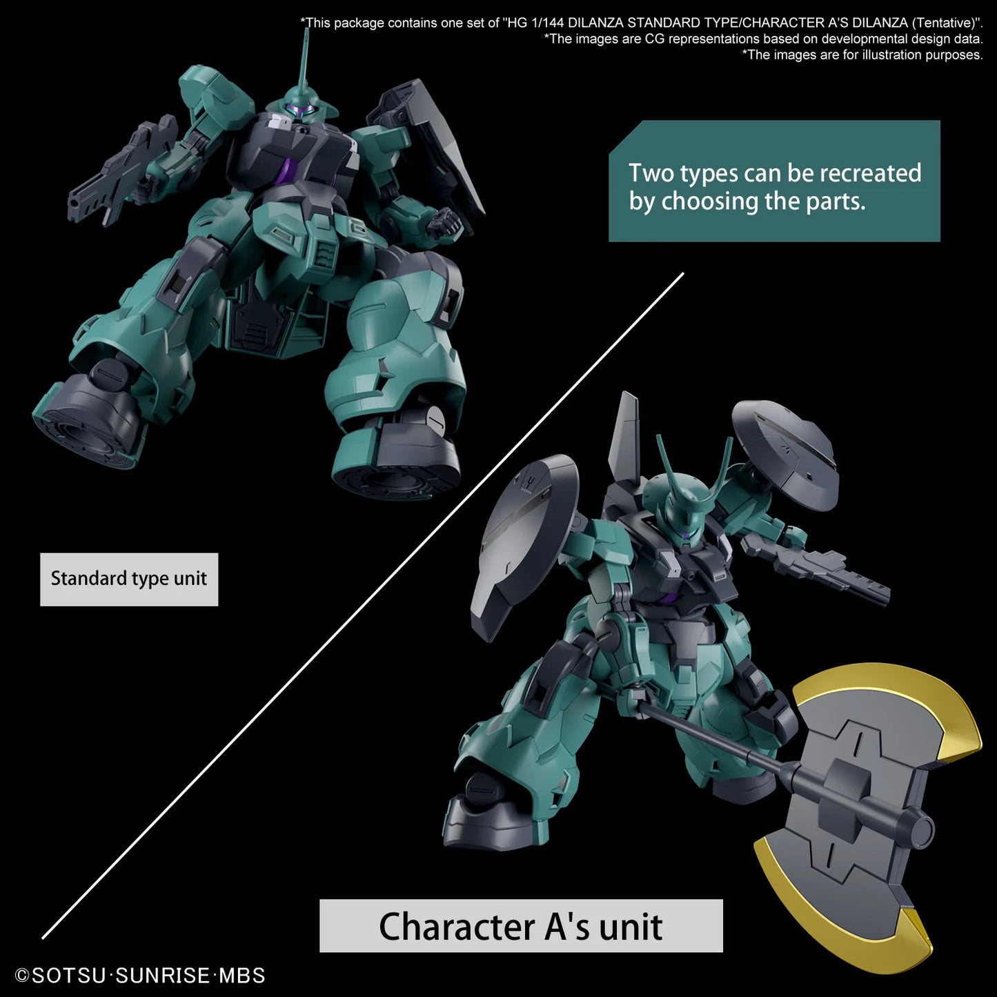HG 1/144 DILANZA STANDARD TYPE/LAUDAS DILANZA