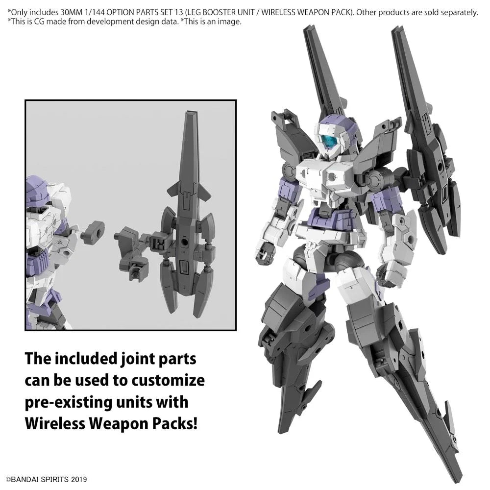 30MM 1/144 OPTION PARTS SET 13 (LEG BOOSTER UNIT / WIRELESS WEAPON PACK)