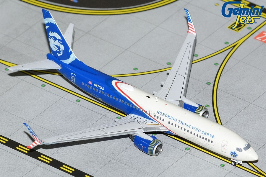 1/400 Alaska Airlines B737800 Honoring Those Who Serve N570AS