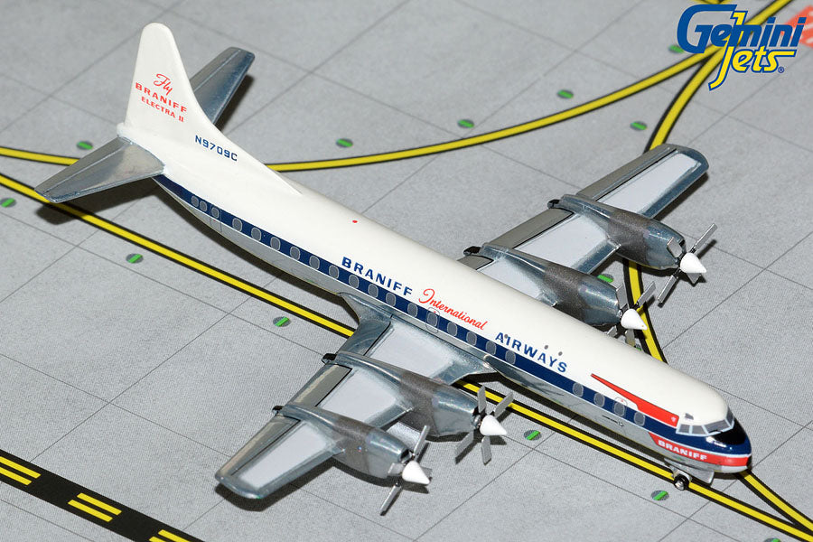 1/400 Braniff Intl L-188A Electra N9709C (El Dorado with Polished Belly)